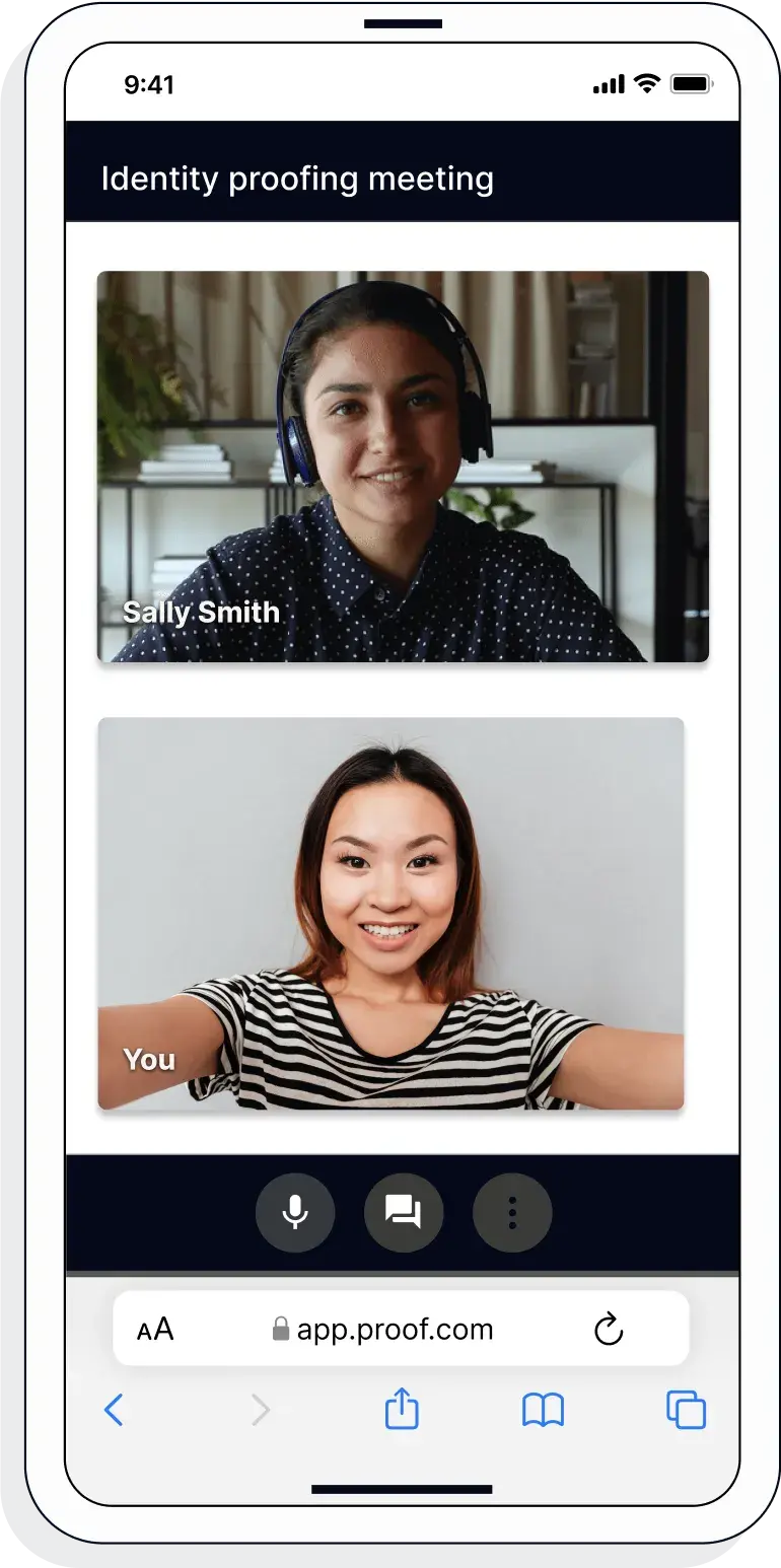 Connect with a notary on a video call